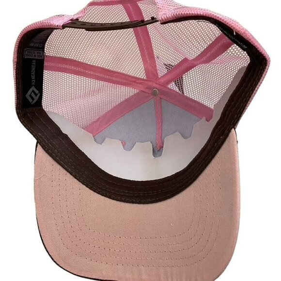 H3 Headwear Pink Trucker Hat Pink Floyd Dark side of the Moon Graphic One Size - Picture 4 of 8